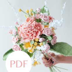 Pink Protea Cynaroides Wedding Bouquet PDF pattern