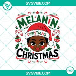 Melanin Merry Christmas PNG - Funny holiday design with diverse characters celebrating Christmas. Great for holiday projects.
