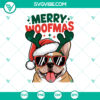 Merry Woofmas Bulldog Merry Christmas SVG with funny holiday design in DXF, EPS, PNG format.