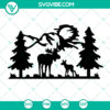 Moose with Cub SVG & PNG for Cricut - Elk Silhouette Vector, perfect for crafting projects.
