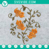 Pretty floral stitch design machine embroidery pattern with two sizes included for instant download.