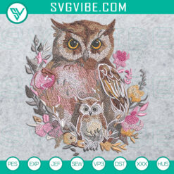EL Baby Owl 1 Machine Embroidery Design - Cute baby owl digital stitch file in 3 sizes. Instant download.