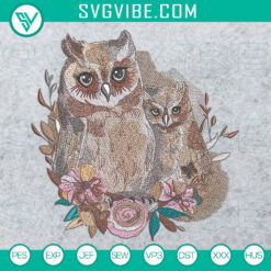 EL Baby Owl 3 Premium Machine Embroidery Design - Instant Download Stitch File with Cute Baby Owl in 5 Sizes.