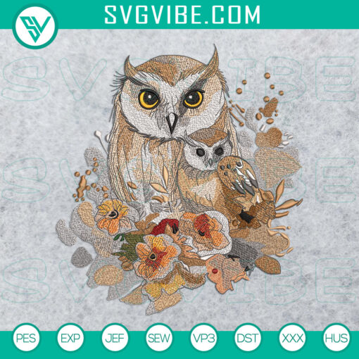 EL Baby Owl 4 Premium Machine Embroidery Design - Instant Download of Cute Baby Owl Digital Stitch File in 5 Sizes - Adorable Owl Design.
