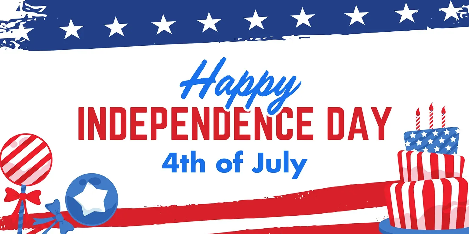 Printable Happy 4th of July banner SVG for Independence Day decor