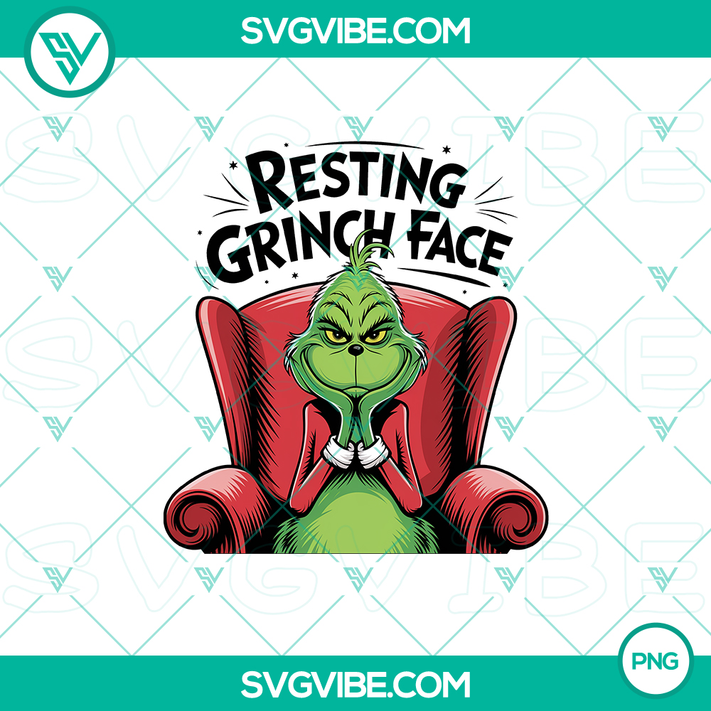 Resting Grinch Face Merry Christmas PNG – Funny and Festive Holiday Design Resting Grinch Face Merry Christmas PNG - Funny and Festive Holiday Design for digital use.