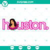 Selena Quintanilla Houston SVG in retro pink and red design, inspired by the iconic singer.
