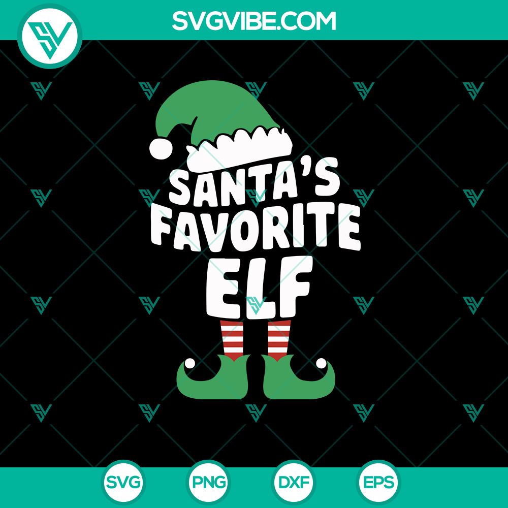 Santa’s Favorite ELE Merry Christmas SVG – Funny Holiday Design in DXF, EPS, PNG Funny Santa hat with text "Santa's Favorite ELF Merry Christmas" in DXF, EPS, PNG formats - Festive holiday SVG design.