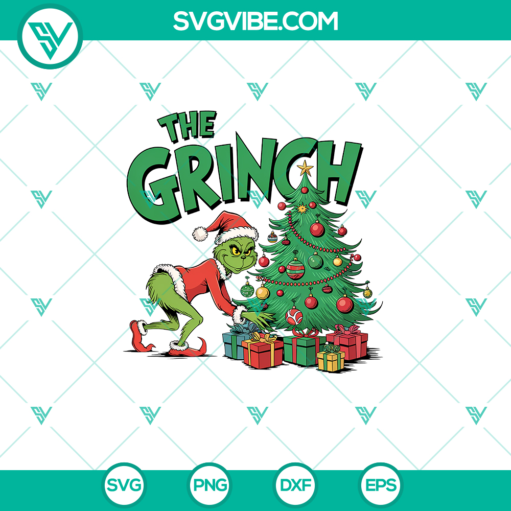 The Grinch Merry Christmas SVG – Funny Holiday Design in DXF, EPS, PNG Grinch Merry Christmas SVG with funny holiday design in DXF, EPS, PNG formats for digital use.