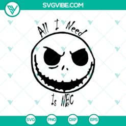 NBC Jack Skellington Halloween SVG design for crafting projects.