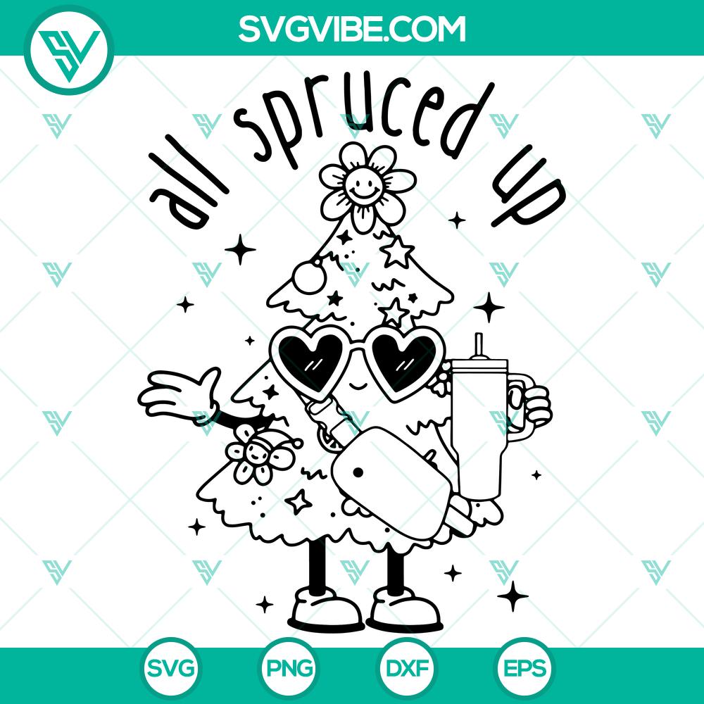 All Spruced Up SVG DXF EPS PNG Files All Spruced Up Christmas Tree SVG DXF EPS PNG files for crafts and projects.