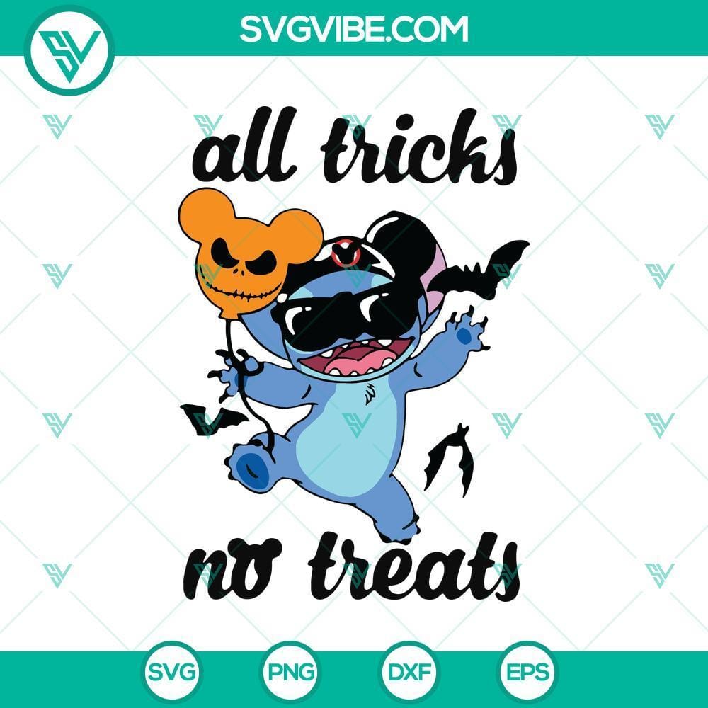 Halloween SVG, Stitch SVG, Halloween-themed SVG design with scary, trick-filled elements. Perfect for Halloween crafts.