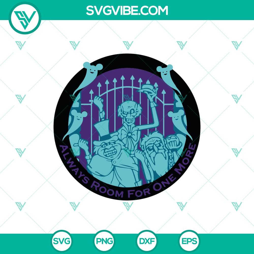 Always Room For One More SVG, The Haunted Mansion SVG, Halloween SVG Always Room For One More SVG design inspired by The Haunted Mansion, perfect for Halloween crafting projects.