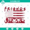 America Horror Characters SVG featuring iconic horror movie characters for Halloween in the US.