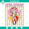 Amy Rose themed digital cut file celebrating 100 Days of School, featuring a Sonic pink character design. Perfect for crafting projects.