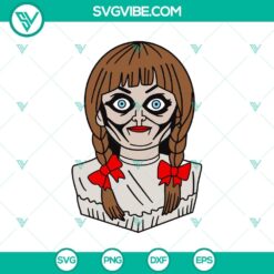 Spooky Annabelle Halloween SVG with horror elements, perfect for scary designs.