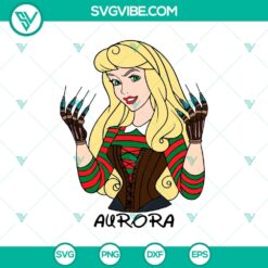 Aurora Freddy Krueger costume SVG for Halloween with horror elements. Great for spooky digital projects.