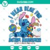 Autism awareness stitch SVG design with blue ribbons, ideal for Cricut. Ideal support files for autism advocacy.