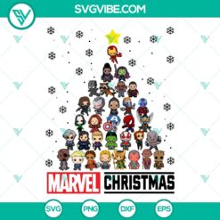 Avengers Marvel Christmas Tree SVG | Superhero Holiday Cut Files