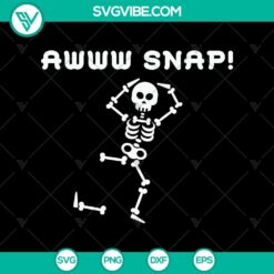 A cute and spooky Halloween-themed SVG design for October 31 with the text "Awww Snap". Perfect for the holiday season.