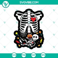 Spooky baby skeleton SVG for Halloween design, horror-themed SVG for projects, Halloween scary SVG for crafters.
