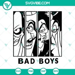 Halloween SVG design with bad boys and bad witches theme, perfect for spooky projects.