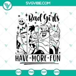 Walt Disney Villains Queen SVG design with Halloween theme. Perfect for bad girls who love Disney characters. Great for digital crafting projects.