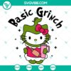 Grinch Hello Kitty SVG featuring Kawaii Christmas design, perfect for Grinchmas crafting projects.