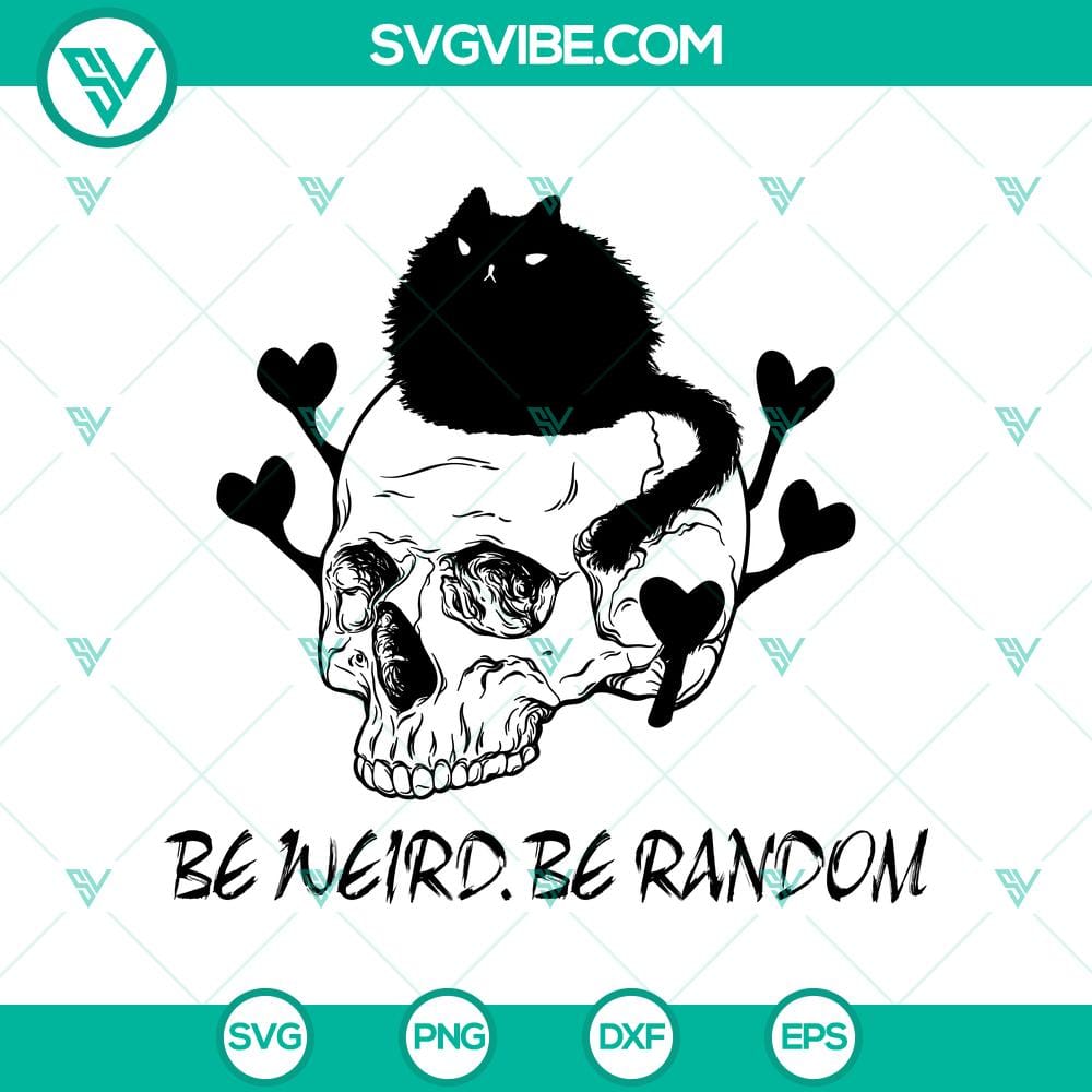 Be Weird Be Random SVG, Halloween SVG, Scary SVG, Oct 31 SVG Spooky "Be Weird Be Random" Halloween SVG design with Oct 31 theme, perfect for adding a scary touch to your project.