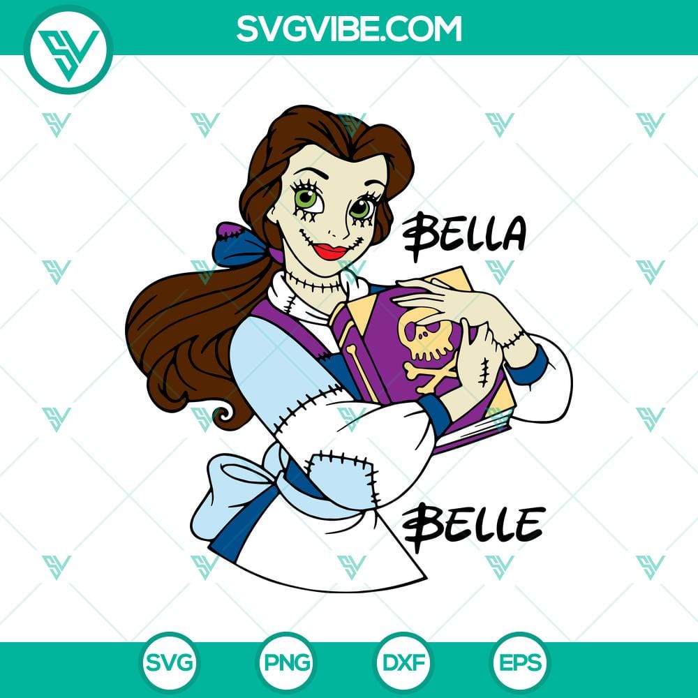 bella-belle-svg-belle-halloween-svg-belle-clown-svg.jpg Bella Belle, Halloween Clown SVG with whimsical design perfect for Halloween crafts and creative projects.