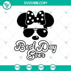 Best Day Ever Minnie SVG featuring horror and scary Halloween design elements for crafting projects.