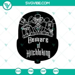 Spooky Hitchhiking Ghosts SVG, Haunted Mansion Halloween design for crafters, SVG cut file for Halloween decorations.