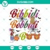 Bibbidi Bobbidi Boo Halloween SVG Cut Files for Cricut and Silhouette Designs, EPS and PNG Formats, spooky Halloween-themed design.