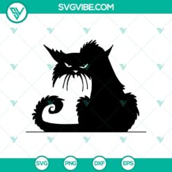 Black Cat Halloween SVG design, featuring a spooky Halloween cat perfect for Halloween-themed crafts and decorations.
