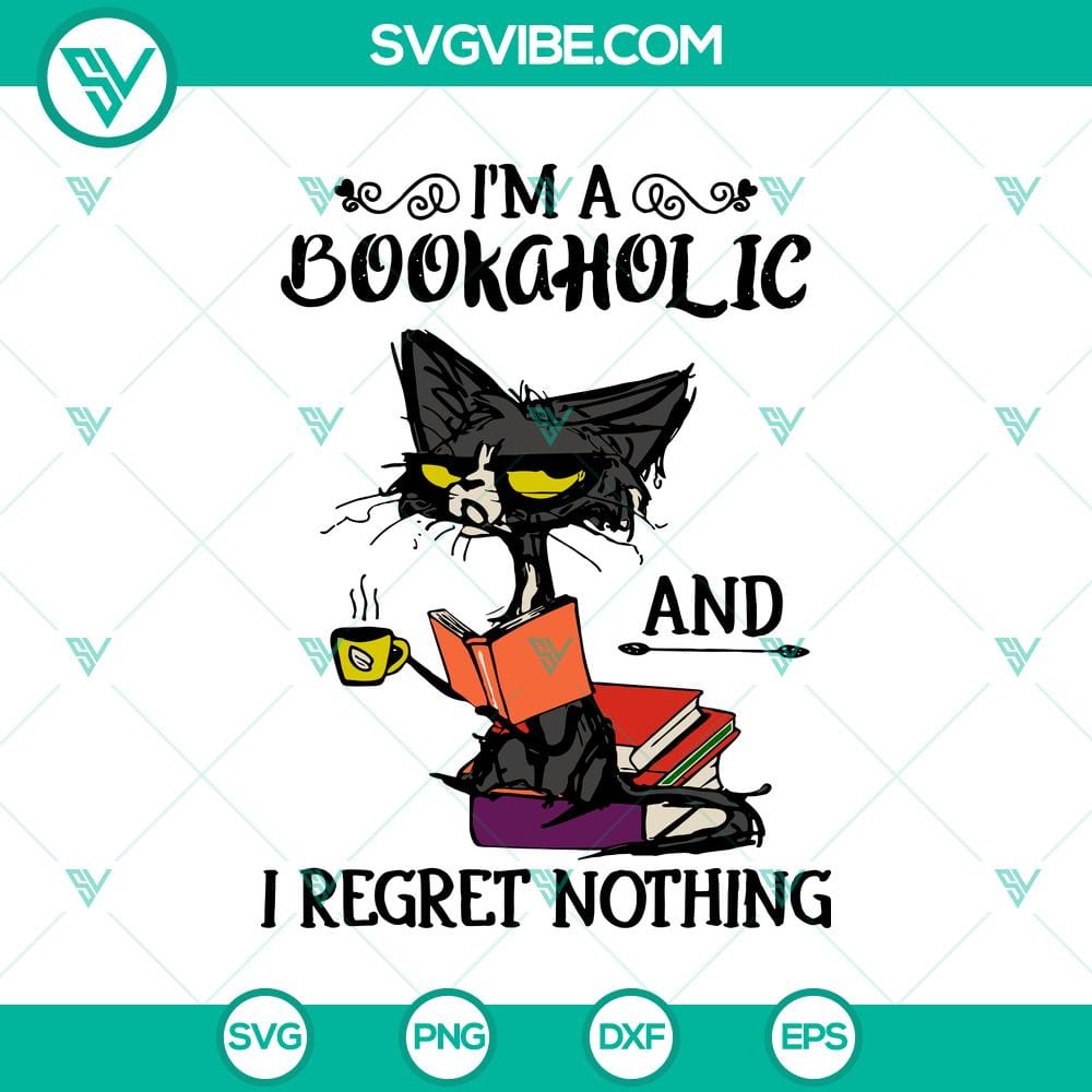 black-cat-im-a-bookaholic-svg-black-cat-svg-halloween-svg.jpg Black Cat Im A Bookaholic SVG featuring a cute black cat, perfect for Halloween crafts and projects.