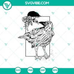Black crows Halloween SVG with scary Oct 31 design, perfect for spooky Halloween projects.
