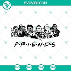 Black Friends Halloween Horror SVG featuring Michael Myers from Horror Films for Halloween crafting projects.