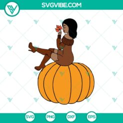 Black With Pumpkin SVG, Pumpkin Fall SVG, Fall Autumn SVG