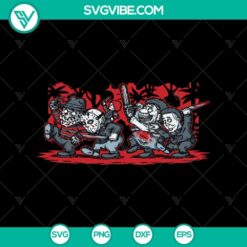 Blood Horror Characters SVG with Halloween theme. Suitable for spooky projects, horror-themed designs. Great for Halloween SVGs.
