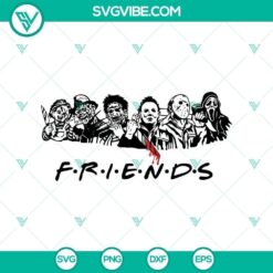 Blood Red Knife Halloween Friends SVG featuring Michael Myers and Horror Film Characters for Halloween celebrations.