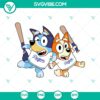 Bluey Bingo Los Angeles Dodgers SVG PNG file, featuring team logo, blue color scheme, for digital crafting projects and fan merchandise.
