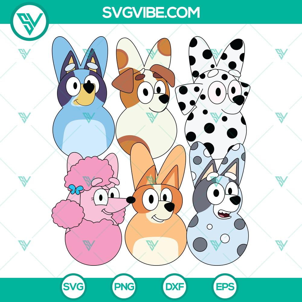 Bluey Family Easter SVG | Holiday Celebration Cut Files Bluey Family Easter SVG | Holiday Celebration Cut Files