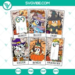 Bluey Family Polaroid Halloween SVG | Cartoons Spooky Cut Files