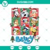 Bluey Family with Santa Hat Christmas SVG | Cartoons Holiday Fun Cut Files 3
