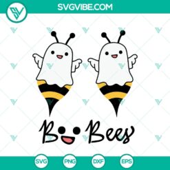 Boo Bees SVG featuring Halloween and scary themes for October 31, spooky design perfect for Halloween crafts and decor.
