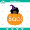 Boo Black Witch Halloween SVG, Scary Horror Design for Crafts, Silhouette projects and DIY decorations.