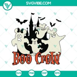 Boo Crew SVG, Mickey Ghost SVG, Funny Disney Halloween SVG