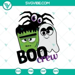 Boo Crew SVG spooky design for Halloween crafting projects.