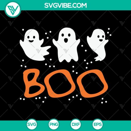 Spooky Boo Halloween SVG with Scary Oct 31 design, perfect for Halloween crafts and decorations.