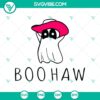 Boo Haw SVG with cute ghost, perfect for spooky Halloween crafts.